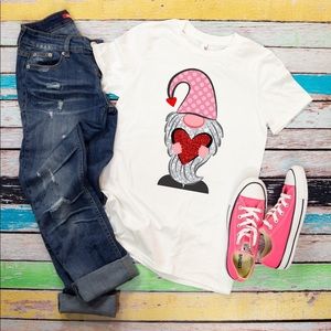 T Shirt Only!!! New Bella Canvas T. Gnome w/ Heart